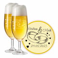 LEONARDO gravierte Biergläser - Personalisiertes Geschenk für Paare mit Gravur