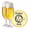 LEONARDO Leonardo Hochzeit Biergläser (2 St.), Kreisliebe mit Gravur