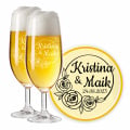 LEONARDO Bierglas Set (2 St.) mit Gravur, Geschenk für Brautpaar