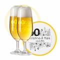 LEONARDO Biergläser mit Gravur zum 60. Hochzeitstag / Diamantene Hochzeit, Pils Biertulpe, Blumenkuss