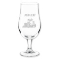 Bauer Geschenk: Graviertes Bierglas mit Traktor Motiv mit Gravur