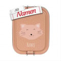 Brotdose Kinder mit Namen graviert, Trixie Mrs. Cat Katze, Edelstahl klein, personalisiert