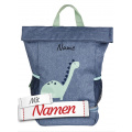 Dinosaurier Kinderrucksack mit Namen personalisiert, Dino Rexi von Sterntaler bestickt für Kita und unterwegs