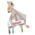 Fehn Capybara Clara Musselin-Schmusetuch – Einschlafhilfe & Schnuffeltuch mit Namen bestickt, Babygeschenk personalisiert
