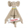 Fehn Elefant Erik Schmusetuch, Einschlafhilfe & Schnuffeltuch, mit Namen bestickt, Babygeschenk personalisiert