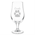 Geschenk für Hunde, Bierglas, Pfote, Gravur