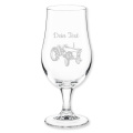 Graviertes Bierglas mit Oldtimer Traktor für Männer mit Gravur