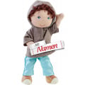 HABA Jungen Stoffpuppe Lian mit Namen bestickt, Geschenk für Jungs