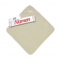 Kapuzenhandtuch Baby personalisiert mit Namen, Matcha, Frottee 75 x 75 cm, Babygeschenk