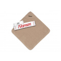 Kapuzenhandtuch Baby personalisiert mit Namen, Milchkaffee, Frottee 75 x 75 cm