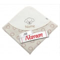 Kapuzenhandtuch personalisiert Hund Lucky – Sterntaler Babybadetuch mit Namen bestickt