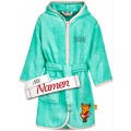 Kinder Bademantel mit Namen bestickt, DIE MAUS mit Schwimmring, mit Kapuze, Gr. 98/104
