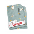 Kinder Kuscheldecke mit Namen Ente Edda Lou von Sterntaler bestickt, Babydecke 75 x 100 cm mit Entenmotiv