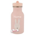 Kinder Trinkflasche mit Gravur Hase Mrs Rabbit – Trixie Edelstahlflasche mit Namen für Kita und Schule