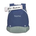 Lässig Mini Kinder Rucksack mit Namen, About Friends Wal in Dunkelblau - Geschenk für Mädchen und Jungs, bestickt
