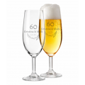 LEONARDO Biergläser mit Gravur zum 60. Hochzeitstag / Diamantene Hochzeit, Pils Biertulpe, Sommerliebe