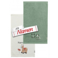 Mädchen Kinderhandtuch mit Namen personalisiert, Bauernhof Pferd im 2er Pack von Sterntaler, 1 Handtuch bestickt