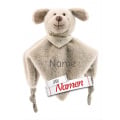 Sterntaler Schmusetuch Hund Lucky mit Namen bestickt, personalisiert – Schnuffeltuch Tröstertuch mit Rassel, Geschenk zur Geburt oder Taufe