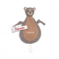 Schmusetuch personalisiert mit Namen, Bär, Schnuffeltuch mit Schnullerhalter, Babygeschenk