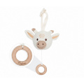 Spieluhr Baby personalisiert mit Namen, Giraffe, Holzring graviert, Babygeschenk
