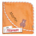 Sterntaler Bär Bo Kapuzenhandtuch mit Namen bestickt – Kapuzenbadetuch als persönliches Babygeschenk