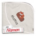 Sterntaler Kapuzenhandtuch mit Namen bestickt Fuchs Filou – Kapuzenbadetuch 80x80 aus Baumwolle