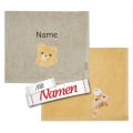 Sterntaler Kinderhandtuch mi Namen bestickt, Doppelpack Giraffe & Löwe 50x30cm  für Babys und Kleinkinder