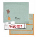 Sterntaler Kinderhandtuch personalisiert – Bär Bo 2er Set, mit Namen bestickt, 30x50 cm
