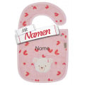 Sterntaler Lätzchen Bär Betty mit Namen bestickt, Druckknopf, 38 x 26 cm Rosa