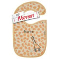 Sterntaler Lätzchen Giraffe Kaya mit Namen bestickt, wasserdicht, 38 x 26 cm Sand