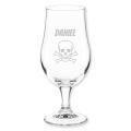 Totenkopfgeschenk Bierglas mit Namensgravur für Männer