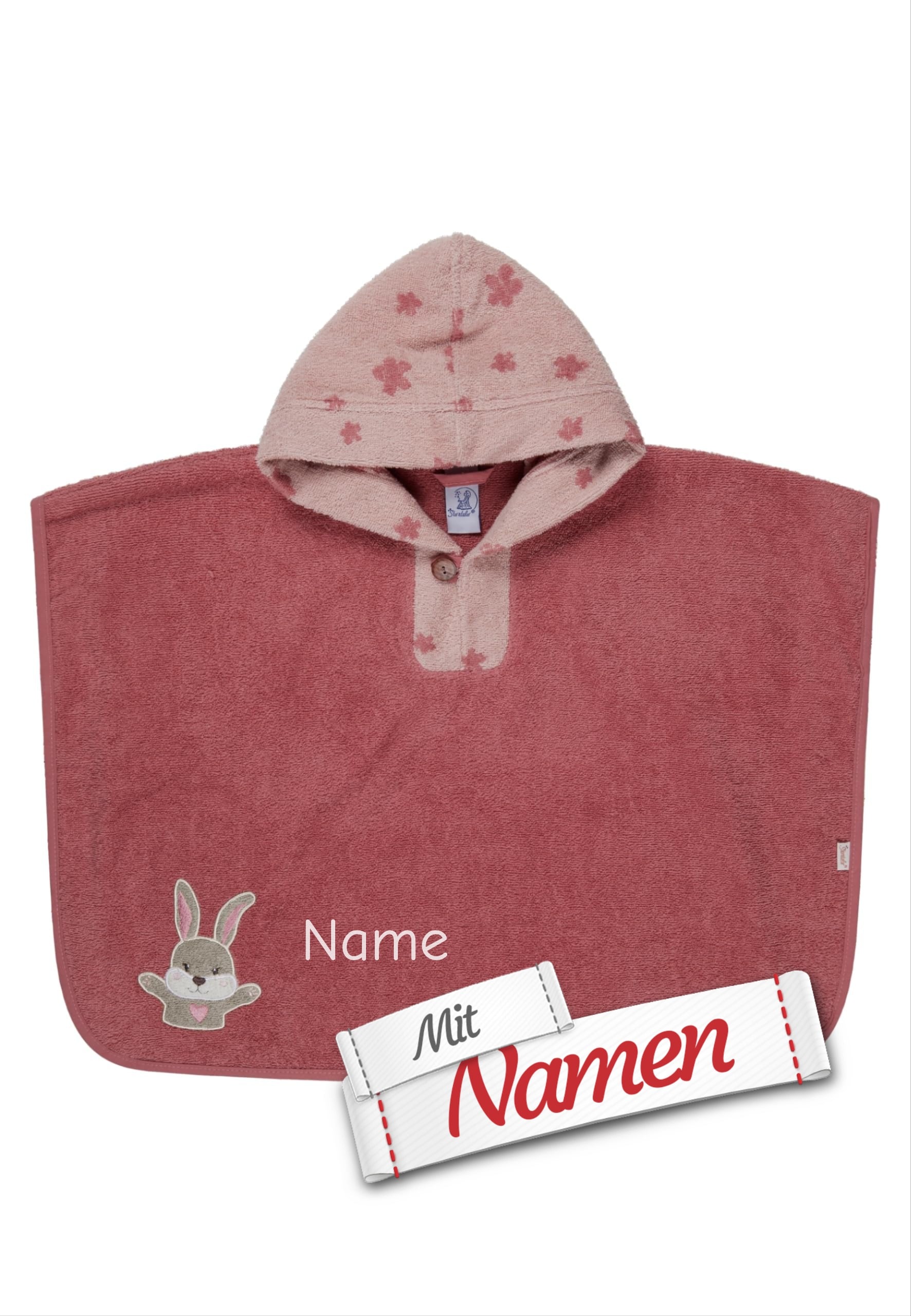 Poncho Hanni Hase mit Namen bestickt von Sterntaler