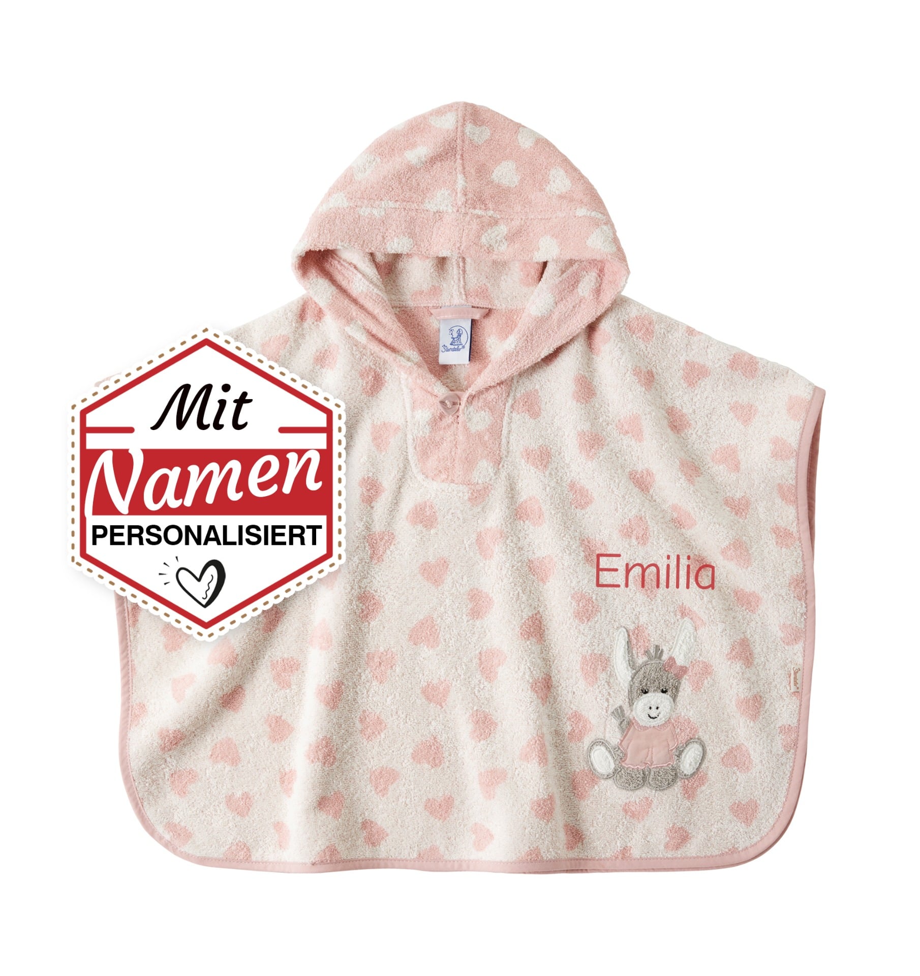 Sterntaler Badetuch Poncho Emmi Girl, bestickt