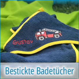 Bestickte Badetücher mit Namen