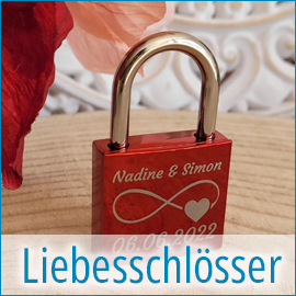 Liebesschloss mit Gravur personalisiert