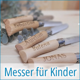 Messer mit Gravur für Kinder