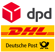 Der Versand erfolgt mit DPD oder DHL